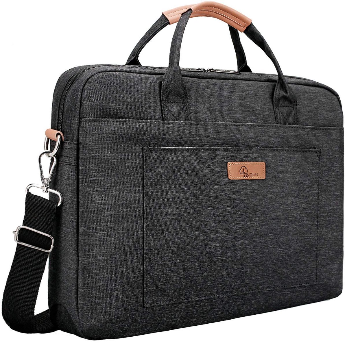 SnelShoppen - E-Tree Laptop Bag 15.6 inch - Shockproof Padded Laptop Sleeve - Briefcase Computer Messenger Work Case voor Mannen en Vrouwen - Zwart