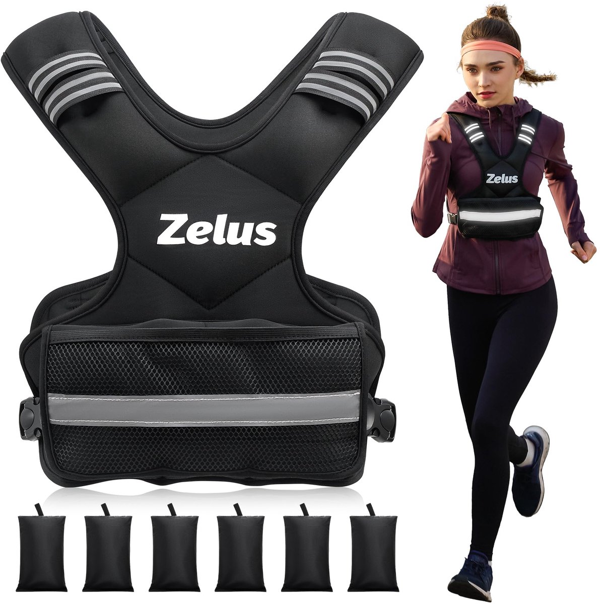 SnelShoppen - Gewichtsvest Verstelbaar - Trainingsvest met Instelbare Gewichten - Loopvest voor Dames en Heren - Fitnessvest voor Krachttraining - Spo