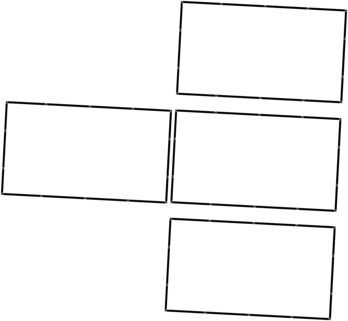 Projectiescherm - Filmscherm Beamer - Thuisbioscoop Creëren - Kreukvrij Opvouwbaar - 100 Inch 16:9 - Wit