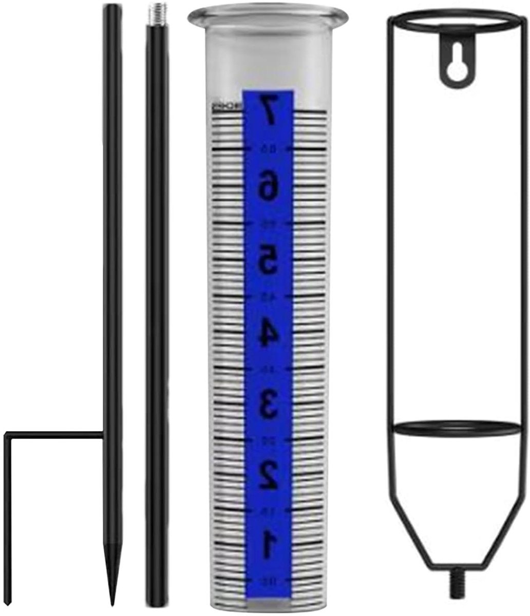 Regenmeter Tuin - Neerslagmeter Buiten - Nauwkeurig Meten - Weerbestendig PVC - 27 cm Hoog - Transparant