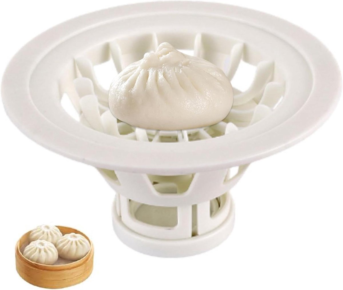 Broodjes Maker - Deeg Vorm - Thuis Bakken - Unieke Bloemvorm - 7 Inch - Wit