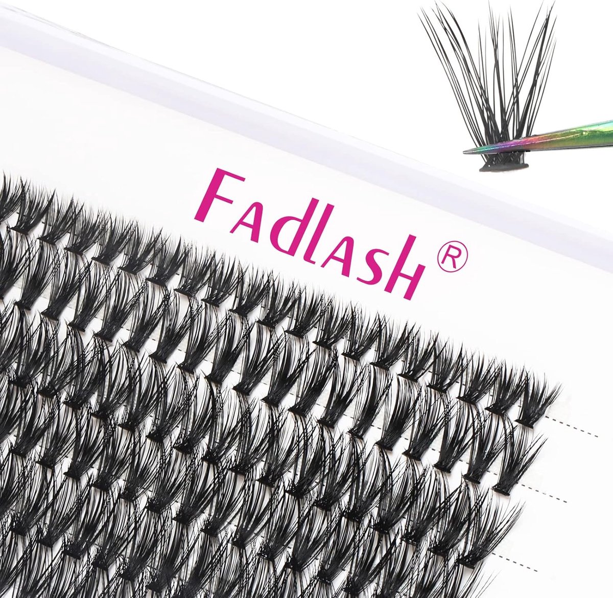 SnelShoppen - Cluster Wimperextensions 40 Roots, Dikte 0.07 mm, C Curl, Lengte 10 mm, DIY Individuele Wimpers, 120 Stuks voor Feest & Dagelijks Gebrui