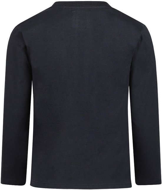 Donkerblauw Koko Noko T-shirt met lange mouwen, achterkant.
