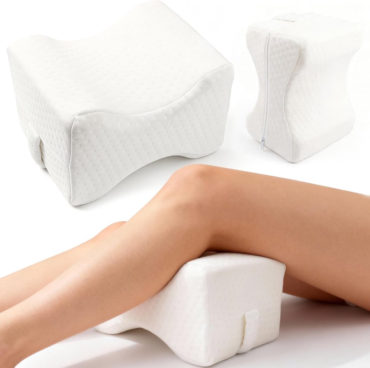 SnelShoppen - Memory Foam Leg Cushion - Ergonomisch Knieschouderkussen - Orthopedisch Legkussen voor Zijslapers - Schuimverlichting voor Lage Rugpijn,