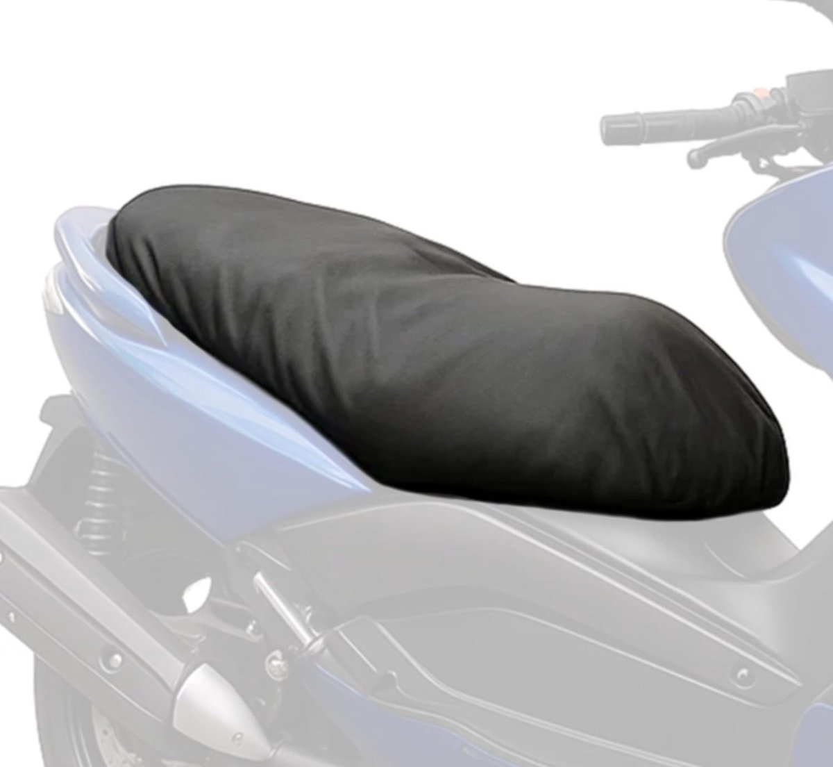 SnelShoppen - Universele Waterdichte Zitbedekking Scooter Motorfiets - Zwart PU Leer - 115 x 50 cm - Inclusief Opbergzak - Maximaal Bescherming