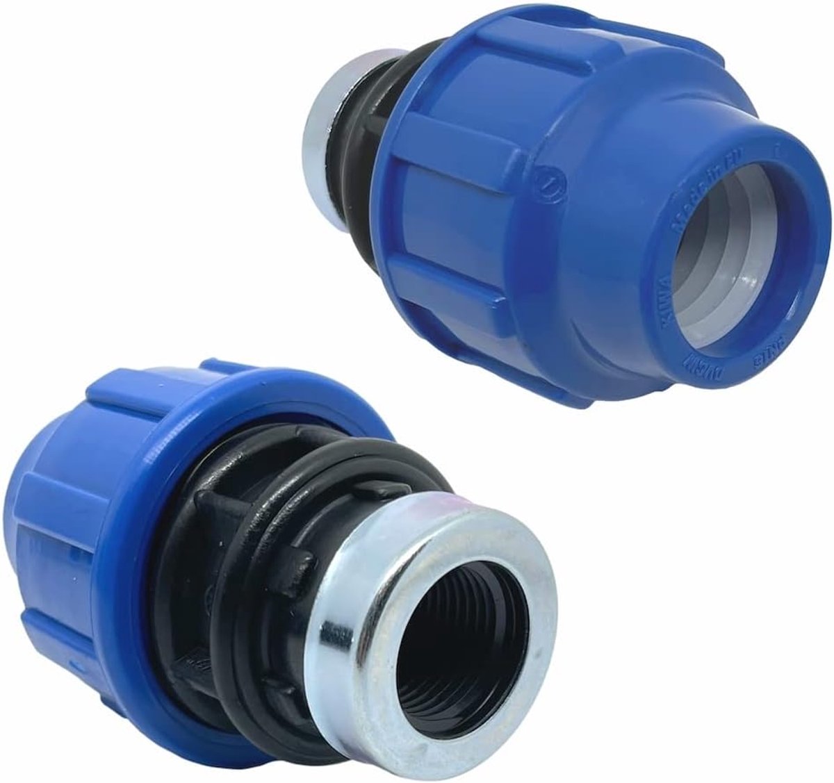 SnelShoppen - PP koppeling MDPE 25 mm x 1 inch met binnendraad IG - Schroefverbinding voor PE leiding PN16 DVGW drinkwater gecertificeerd - Klemconnec