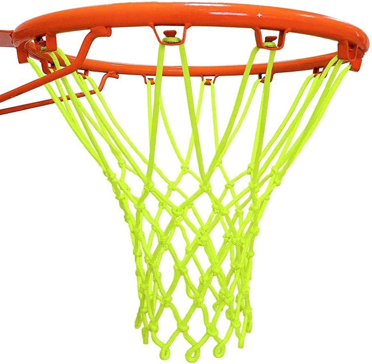 SnelShoppen - Luminous Basketball Net - Handgeweven Nylon en Katoen - Groen Lichtgevende Basketbalnet - Perfect voor Avondtrainingen en Sportevenement