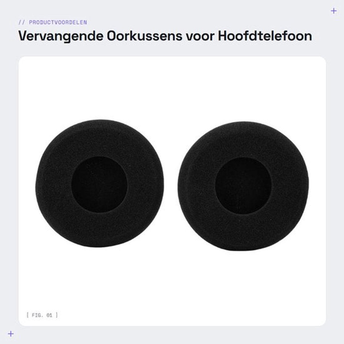 Oorkussens Zwart - Vervangende Pads - Geschikt voor Grado Sr60/Sr80/Sr225/M1/M2 - Traagschuim/Eiwitleer - Duurzaam/Zacht/Geluiddicht - Hoofdtelefoon Pads