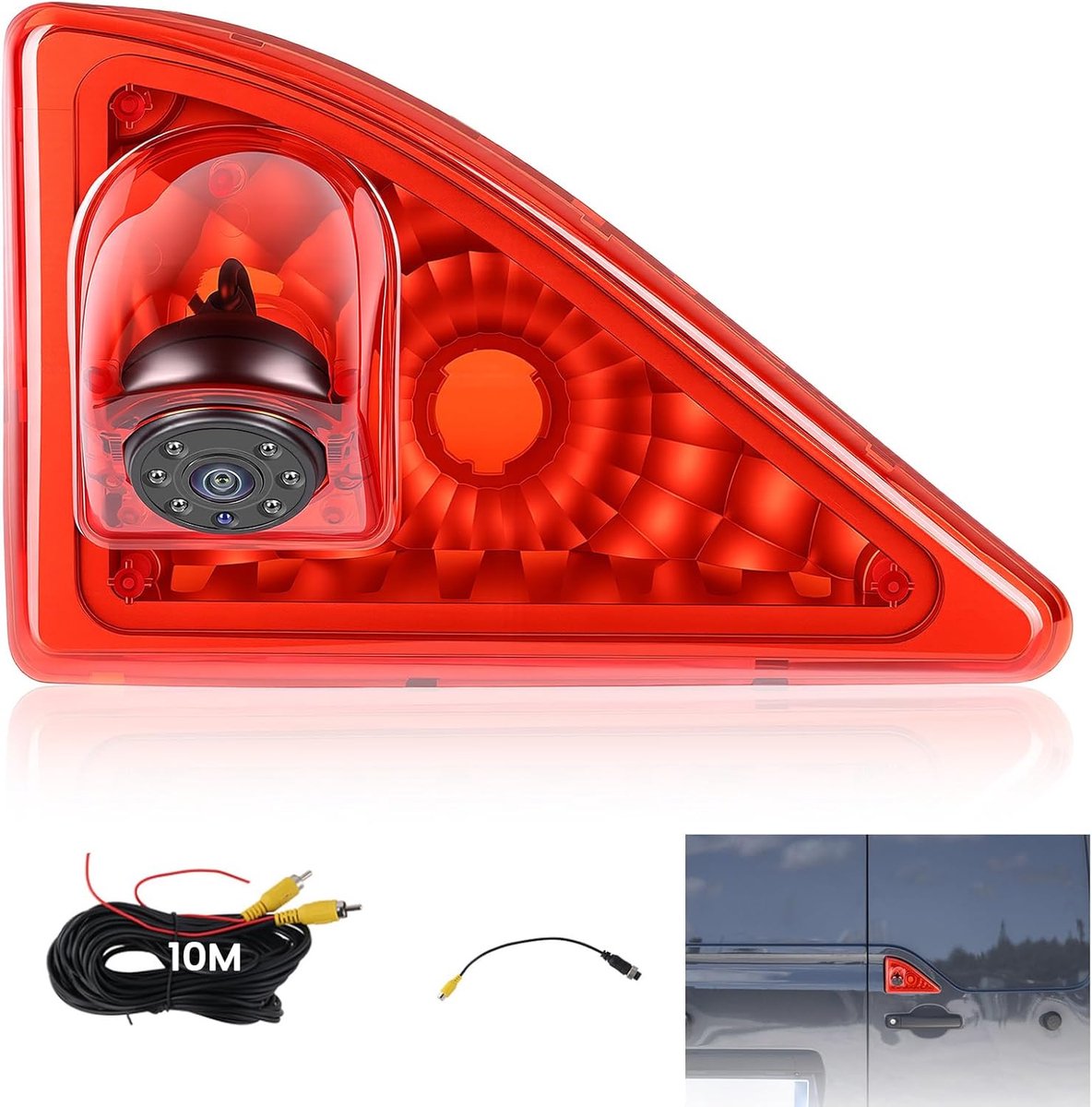 SnelShoppen - Achteruitrijcamera HD Nachtzicht IP67 Waterdicht voor vrachtwagens en bestelwagens - 140° Kijkhoek, 12V, 10M Bedraad - Vervangende Derde