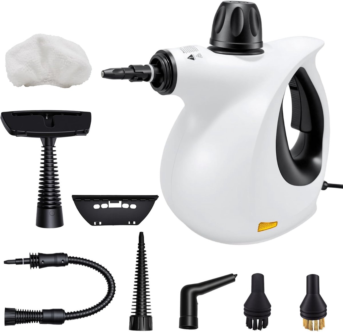 SnelShoppen - Draagbare Stoomreiniger 1050W - Multifunctionele Stoomreiniger met 9 Accessoires - Hoge Druk tot 3 Bar - Chemievrij voor Keuken, Badkame