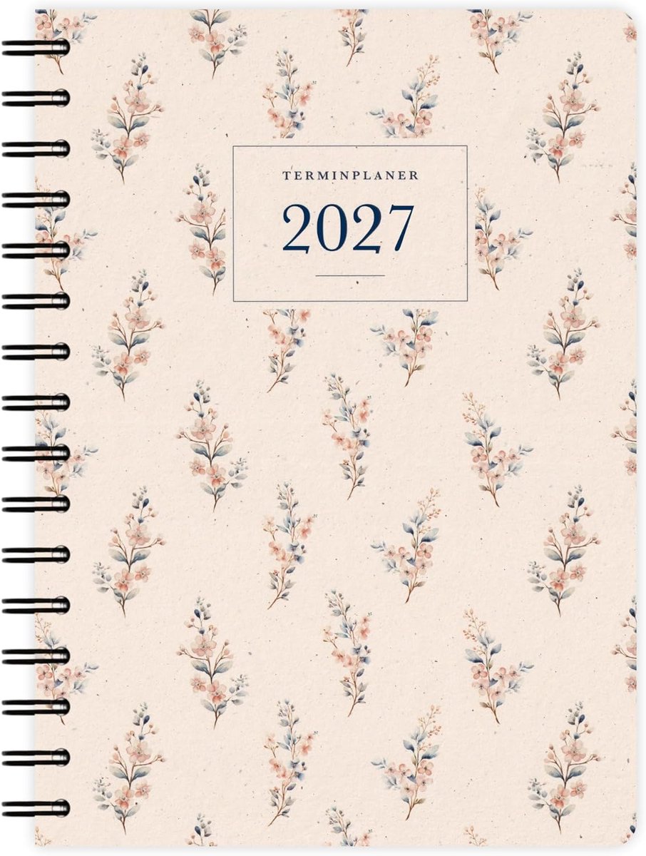 SnelShoppen - Kalender 2026 A5 Tuin Waterverf - Weekplanning met Notities - Hoogwaardig Papier 120 g/m² - Handzaam en Praktisch - Perfect voor Bureau