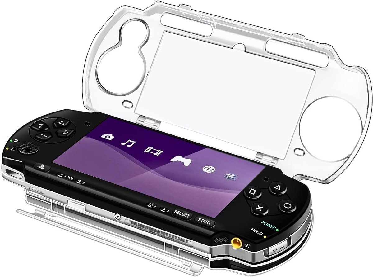 SnelShoppen - TNP Transparante Hard Case voor PSP 3000 & PSP 2000 - Volledige Bescherming, Snap-in Ontwerp, Schokbestendig, Stofdicht, Hoogwaardige Ma