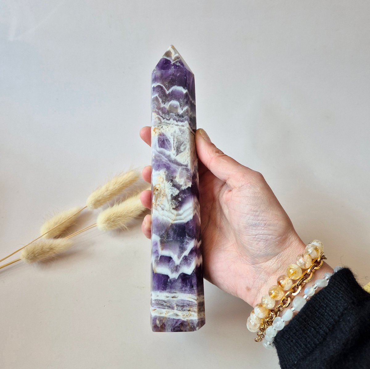 XXL Dream Amethist Toren – 20,5cm 426g Kracht & Spirituele Rust