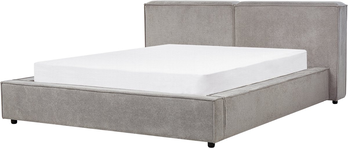 LINARDS - Bed - Grijs - 160 x 200 cm - Polyester