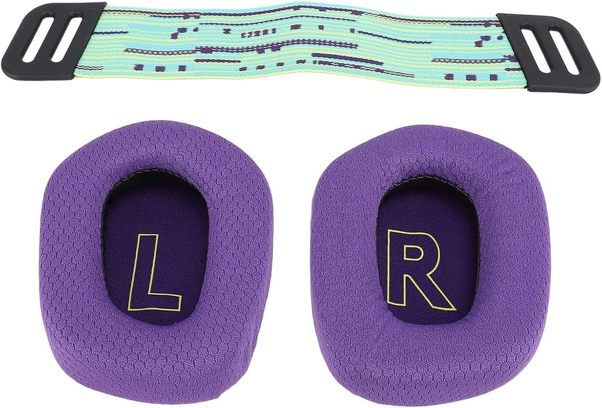Comfortabele Oorkussens en Hoofdband Vervangingsset voor Gaming Headsets, Geschikt voor G733 en G335, Perfecte Reparatiekit voor Langdurig Gebruik (PAARS)