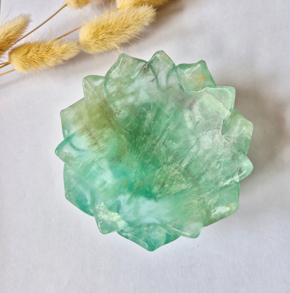 Fluoriet Lotus Schaal XL – Edelstenen Sieradenschaal 12 cm #4