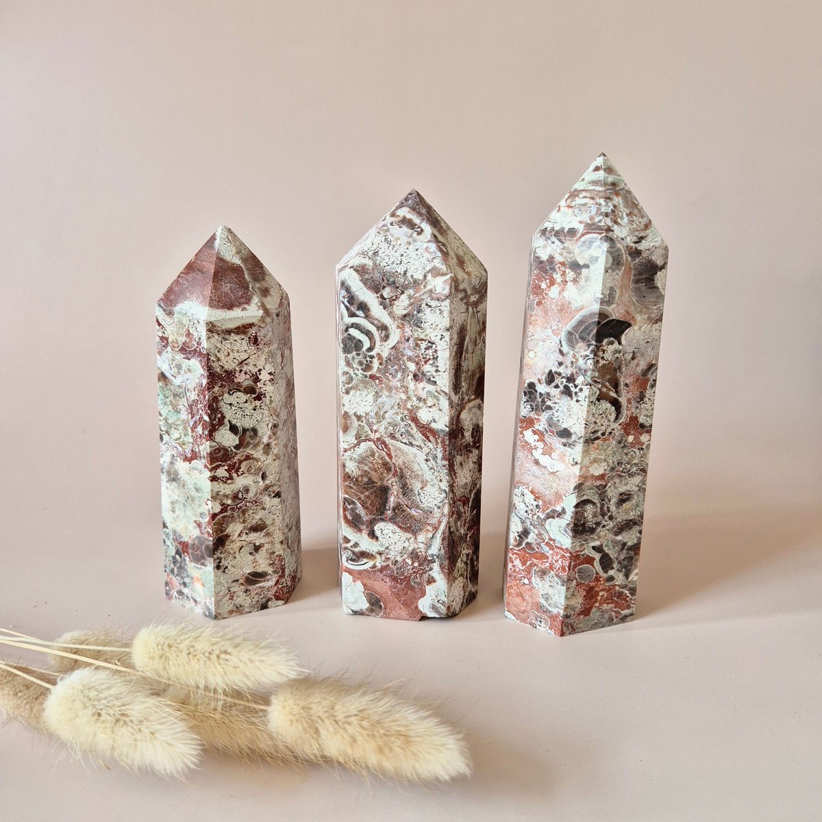XL Edelsteen Money Agate Toren – Edelsteen van Overvloed, Groei & Stabiliteit 300-800gr