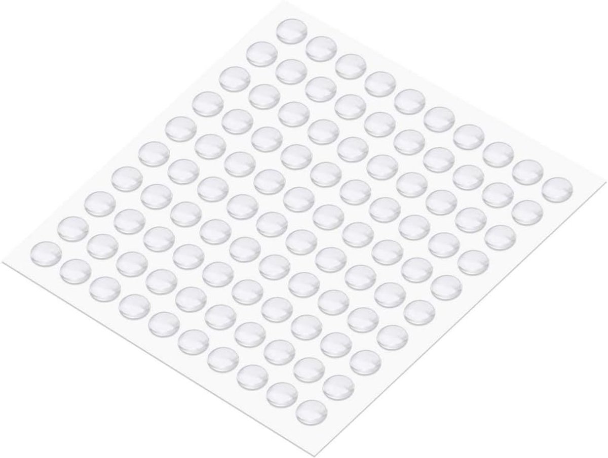 SnelShoppen - Pack van 100 Zelfklevende Deurbuffers 8mm Transparant Rubber Bumper Pads voor Deuren, Kasten, Lades - Slijtvast en Duurzaam