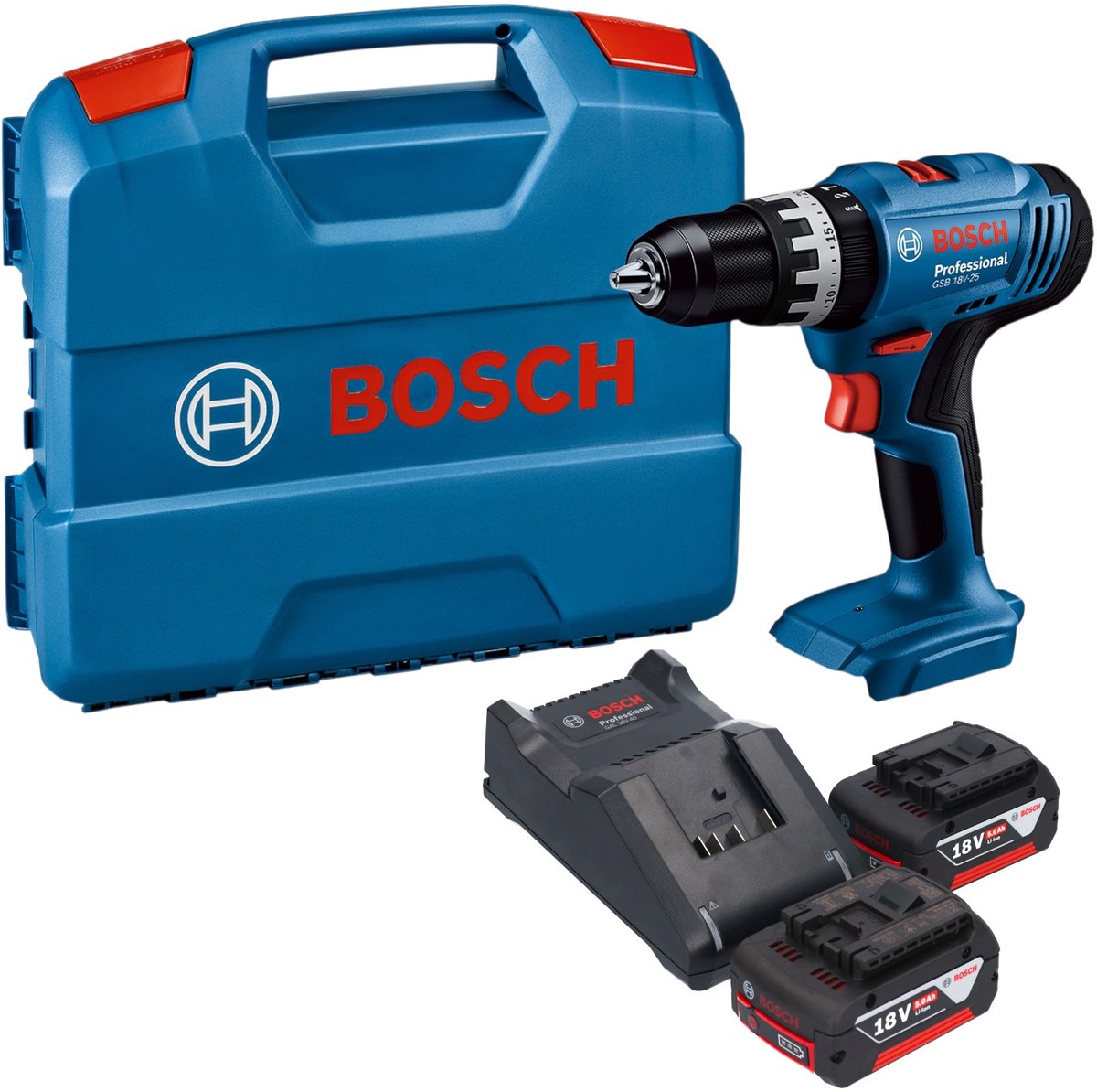 Bosch GSB 18V-25 Professional accu-slagboormachine 18 V 56 Nm ( 06019K9300 ) Solo - zonder accu, zonder lader