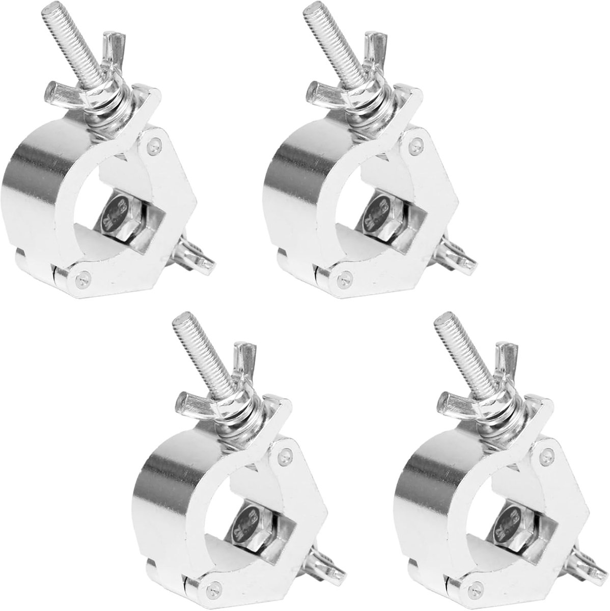 SnelShoppen - Pack van 4 Klemmen 30-35 mm Aluminium Legering met 80 kg Laadcapaciteit - Snelle Bevestiging voor Stage Verlichting en Meubels
