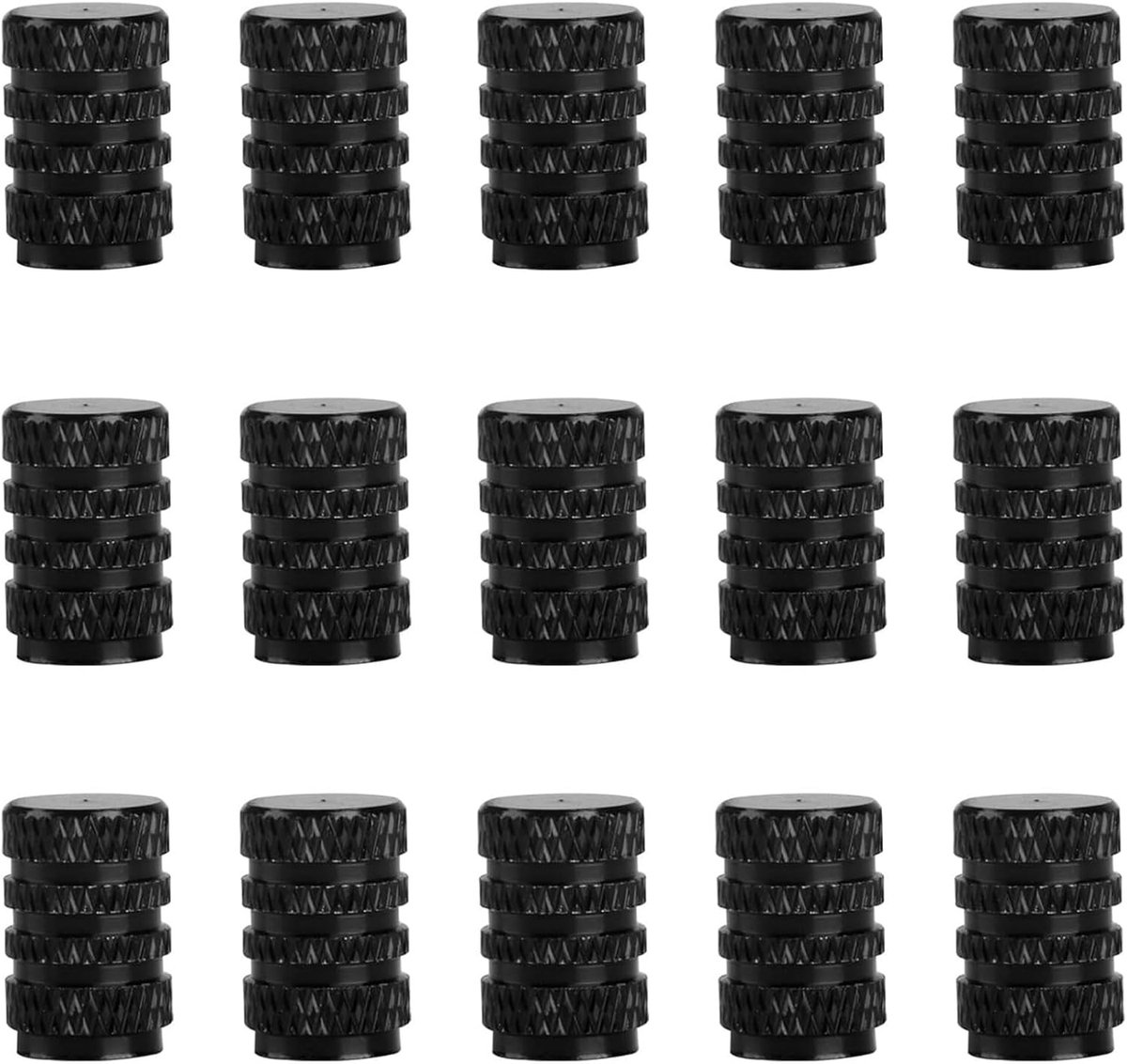 15 Stuks Ventieldoppen van Aluminium voor Autobanden, Geschikt voor Auto's, Motorfietsen en Fietsen, Ideale Autobandenaccessoires