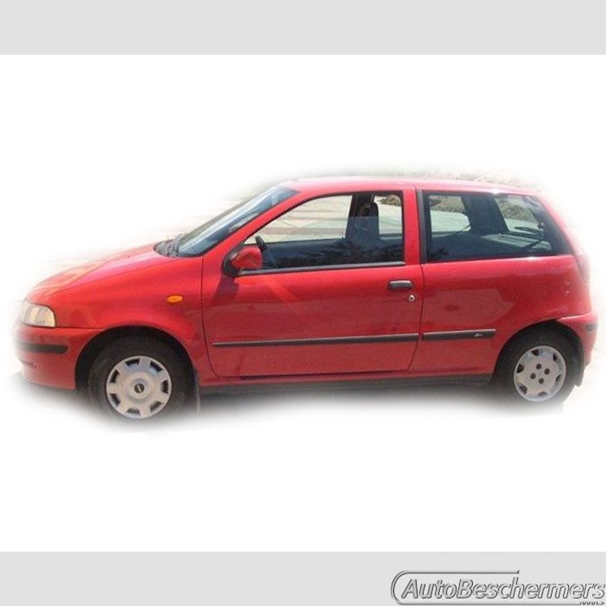 Stootlijsten set zwart voor Fiat Punto 3-deurs 1993-1999. De stootstrips zijn zelfklevend. Set a 4 stuks (#0013)