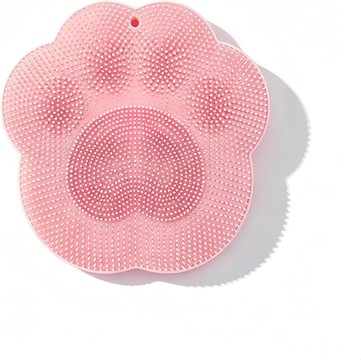 Voetscrub en Massagemat voor de Douche, Groot Formaat 30 x 30 cm, Antislip Zuignap, Exfoliëren en Ontspannen van de Voeten, Roze