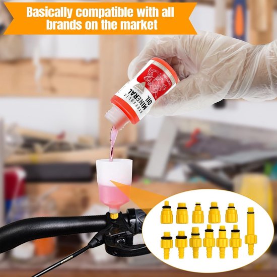 Fietshydraulische remventilatiekit - 180 ml remolie - geschikt voor Shimano, Tektro, Magura - ShopVlot — afbeelding 2
