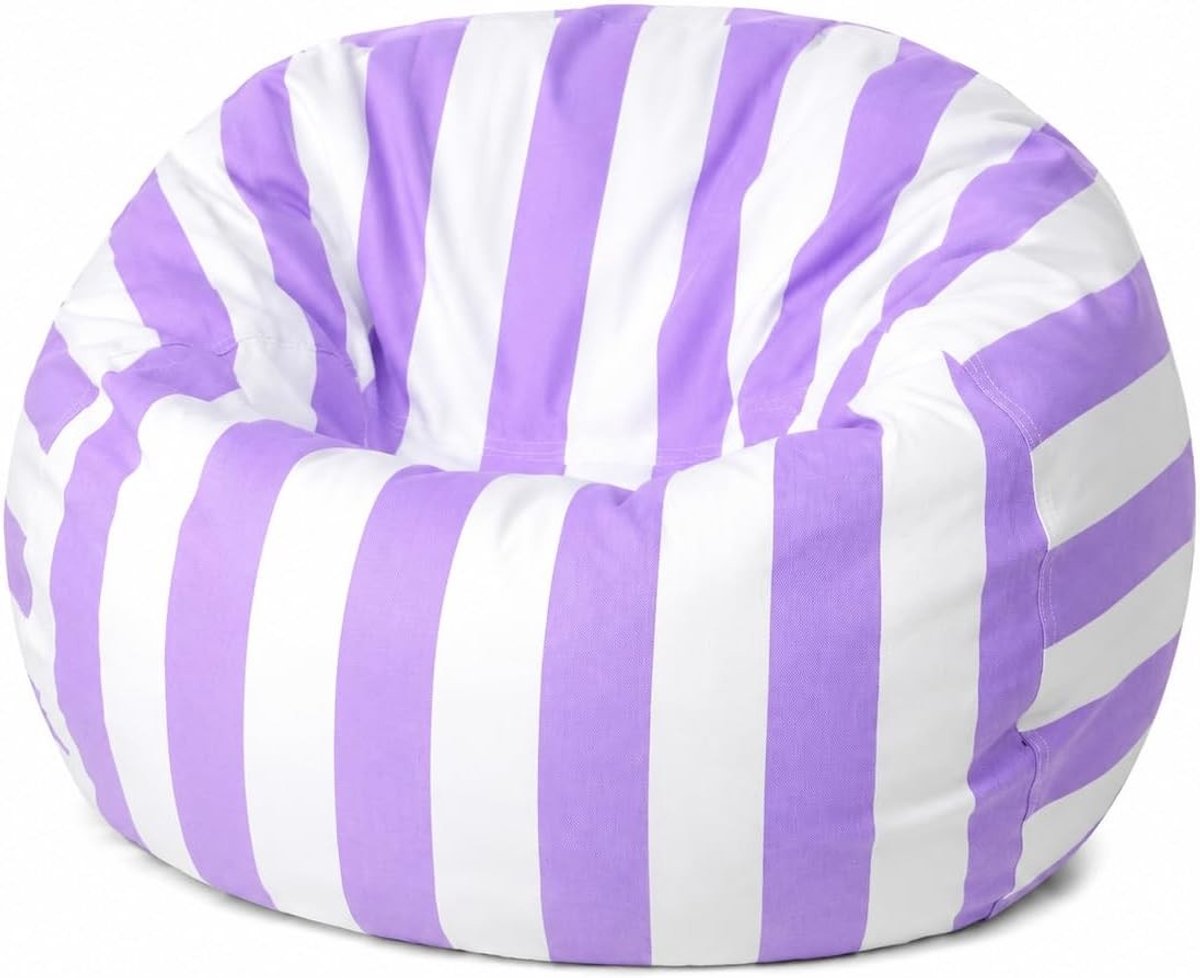Zitzak voor kinderen, 96,5 cm, extra groot, knuffeldier, opslag, comfortabele zitzak, canvas voor slaapkamer, kinderkamer, speelkamer (paars)