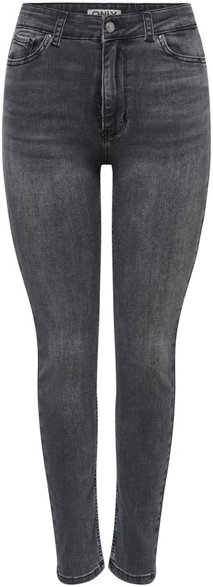 Grijze skinny jeans met mid-waist.