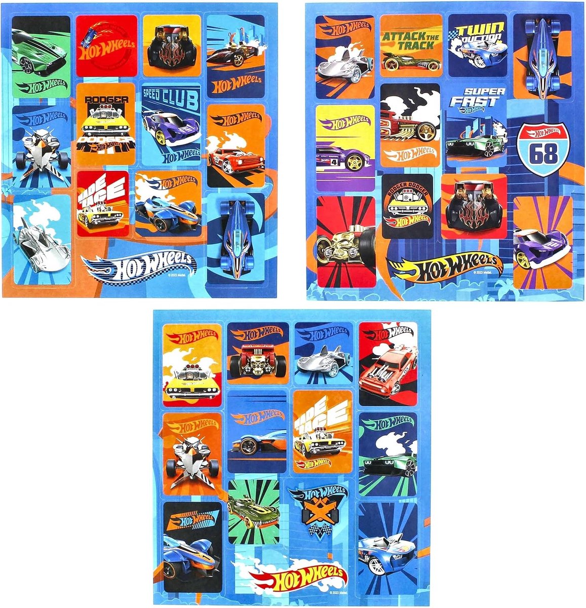 SnelShoppen - Sticker set voor kinderen met kleurrijke autostickers, creatieve decoratie voor schoolspullen, 40 stuks, ideaal voor notitieboeken, kale