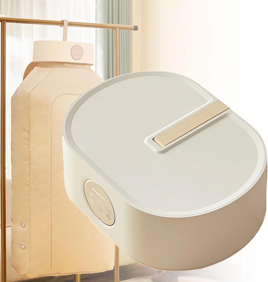 Draagbare Wasdroger Mini Droger Opvouwbaar Kleding Snel Drogen Opvouwbaar UV Sterilisatie 600W 9 Stukken Wit