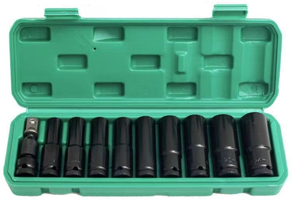 Omgoods - Impact Moersleutelset - 10 Delige 1/2 Inch Socket Set