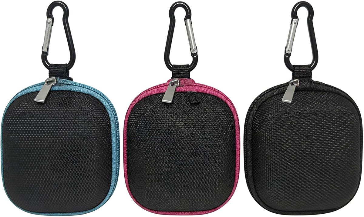 3 Stks Draagbare Essentiële Olie Draagtas Mini Travel Size Essentiële Oliën Opbergtas Organizer Hard Shell Case Houdt 6 Flessen (Kan 1ML 2ML 3ML 5ML Roller Fles) -Geweldig voor Reizen