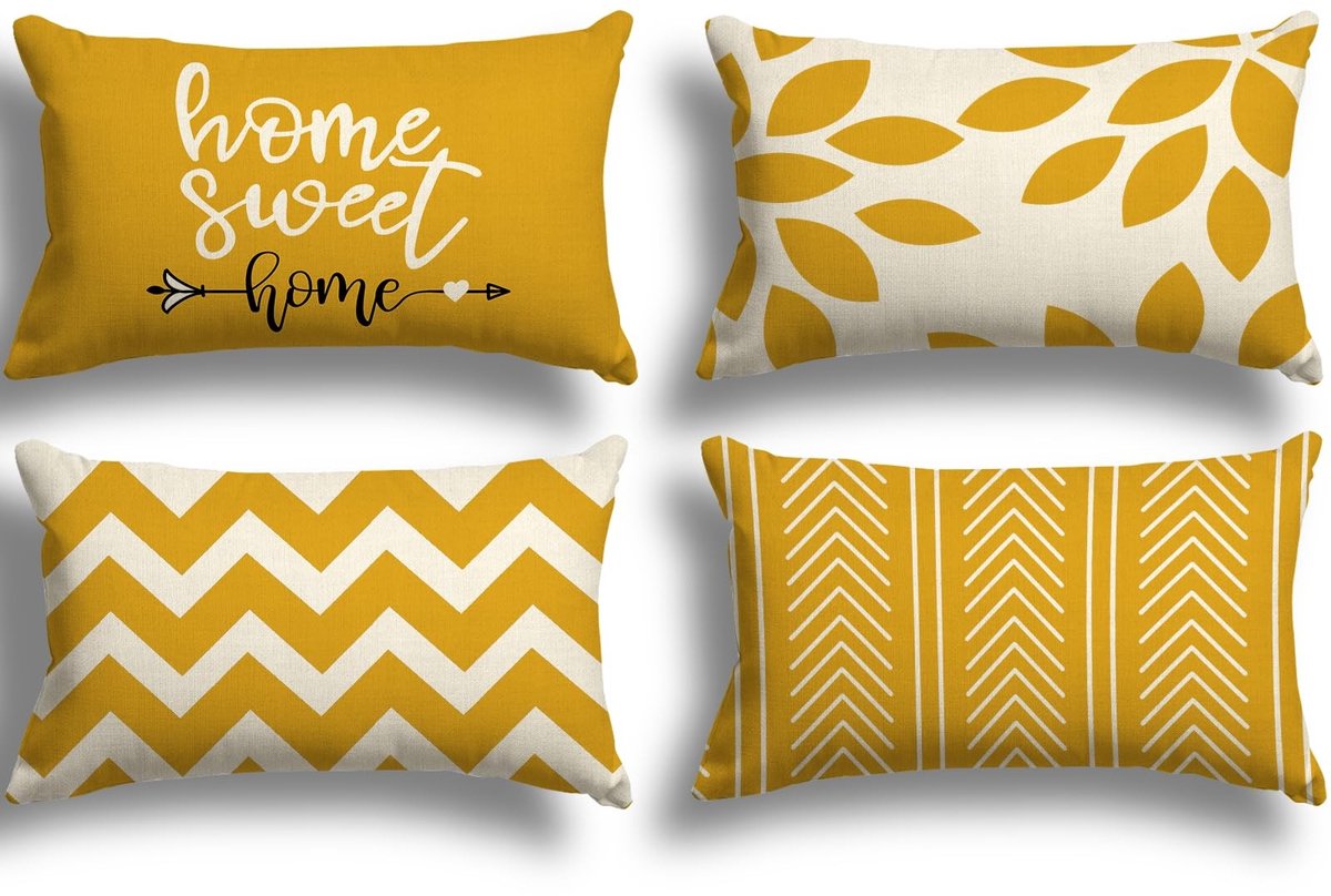 Omgoods - Set van 4 Kussenhoezen 30x50 - Decoratieve hoezen voor binnen en buiten