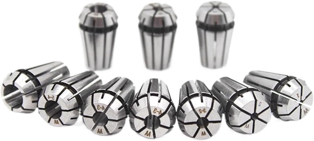 Spantang Set - Klemhouder Frees - Precisie Graveren - Hoge Slijtvastheid - 1-8 MM - Zilver