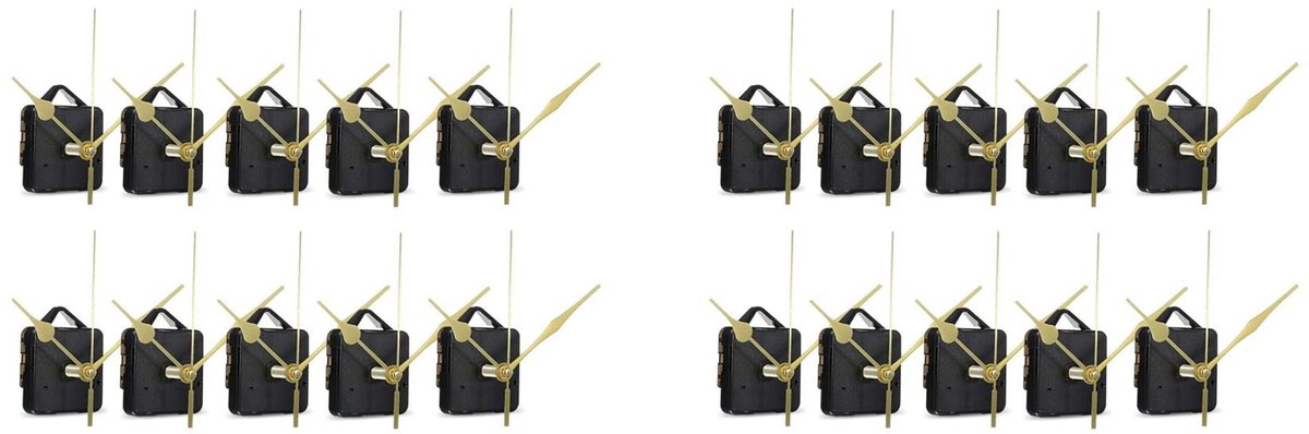 Omgoods - DIY Klokbewegingen - 20 Stuks Stille Quartz Klok Mechanismen voor Reparatie