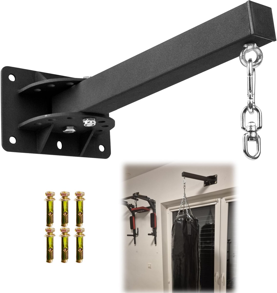 Omgoods - Heavy Duty Wandmontage Bag Hanger met 360° Draaibare Haak