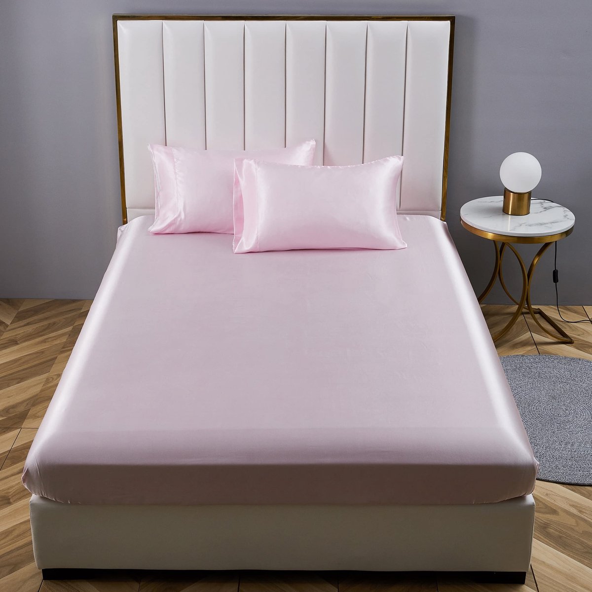 Omgoods - Satin Fitted Sheet - Luxe Roze 100 x 200 cm