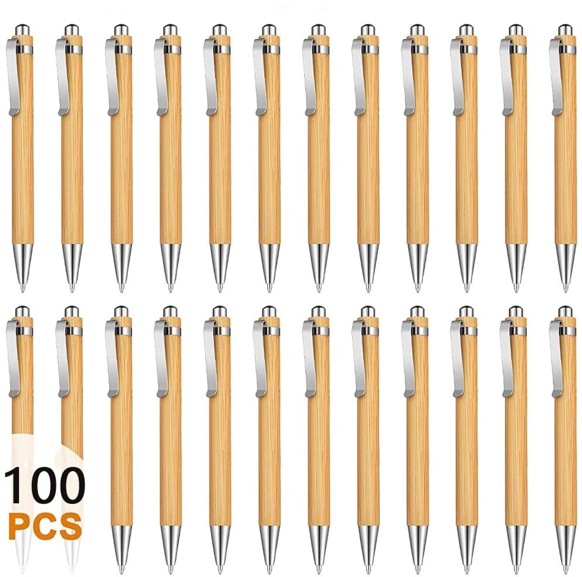 Omgoods - 100 Stuks Balpen Set - Premium Ballpoint Pennen met Ingravering