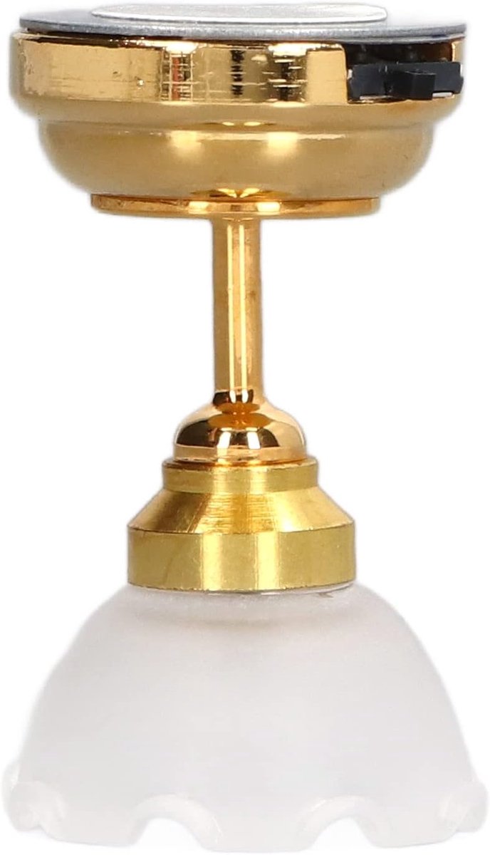 1:12 Miniatuur Plafondlamp, Poppenhuislamp met LED-licht, op Batterijen Werkende Poppenhuisverlichting, Accessoires voor Poppenhuismeubels, Doe-het-zelf Miniatuur Poppenhuiskit