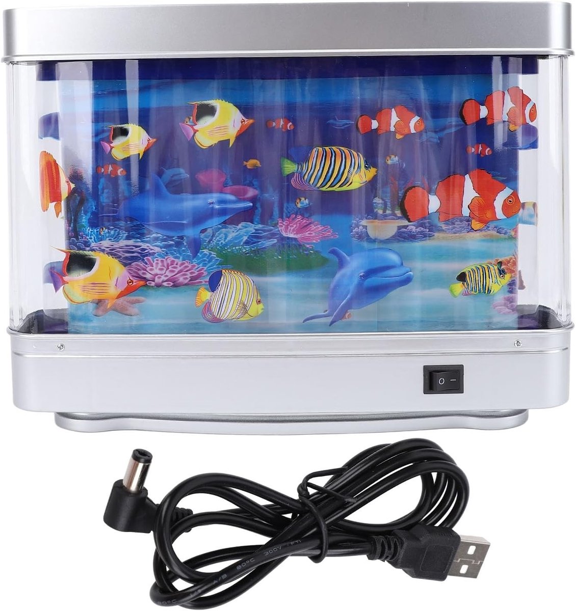Omgoods- Vissentank Levensechte LED Lamp - Aquarium Decoratie - Speelgoedaquarium - Kinderaquarium - Voor Kinderen - Eenvoudig te Onderhouden
