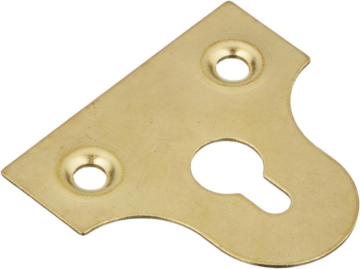Hardware BH02758 sleuven glasplaat 50 mm, messingt (verpakking à 10), wit, stuks