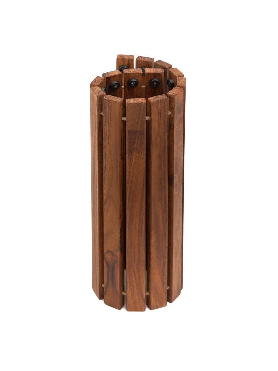 Omgoods - AsinoX TEK4H5050 Rolling Agenda van Teakhout - Duurzaam en Stijlvol