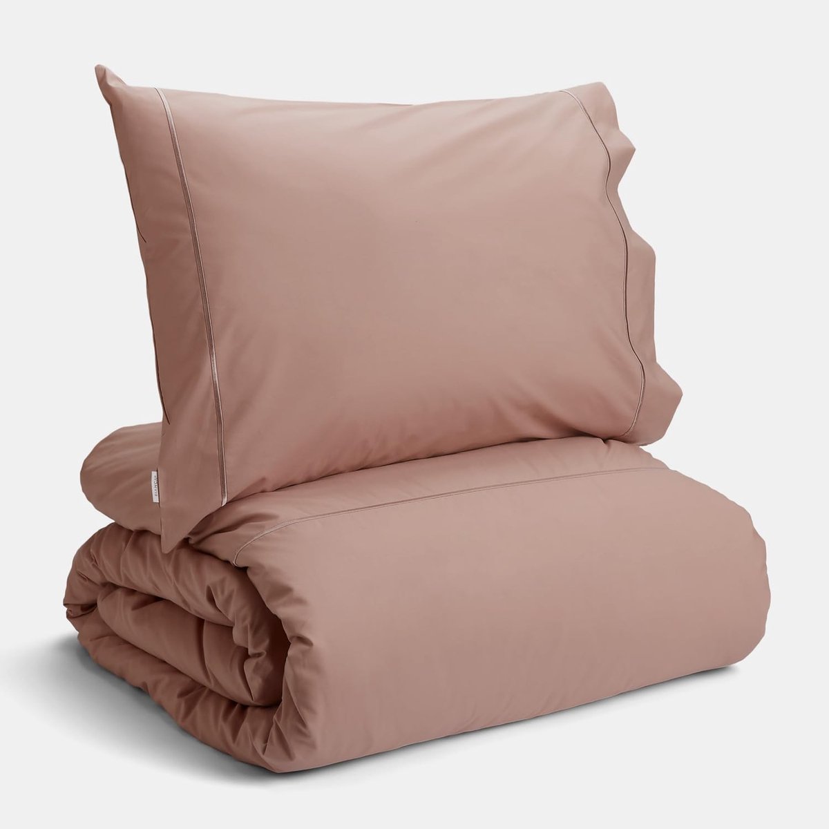 Omgoods - Effen Katoenen Dekbedovertrek Set met Luxe Charme