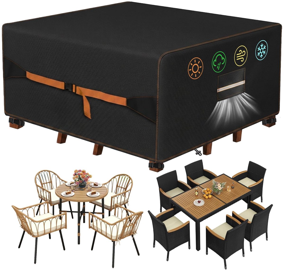 Omgoods - Waterdichte Tuinmeubelhoes 150 x 150 x 75 cm
