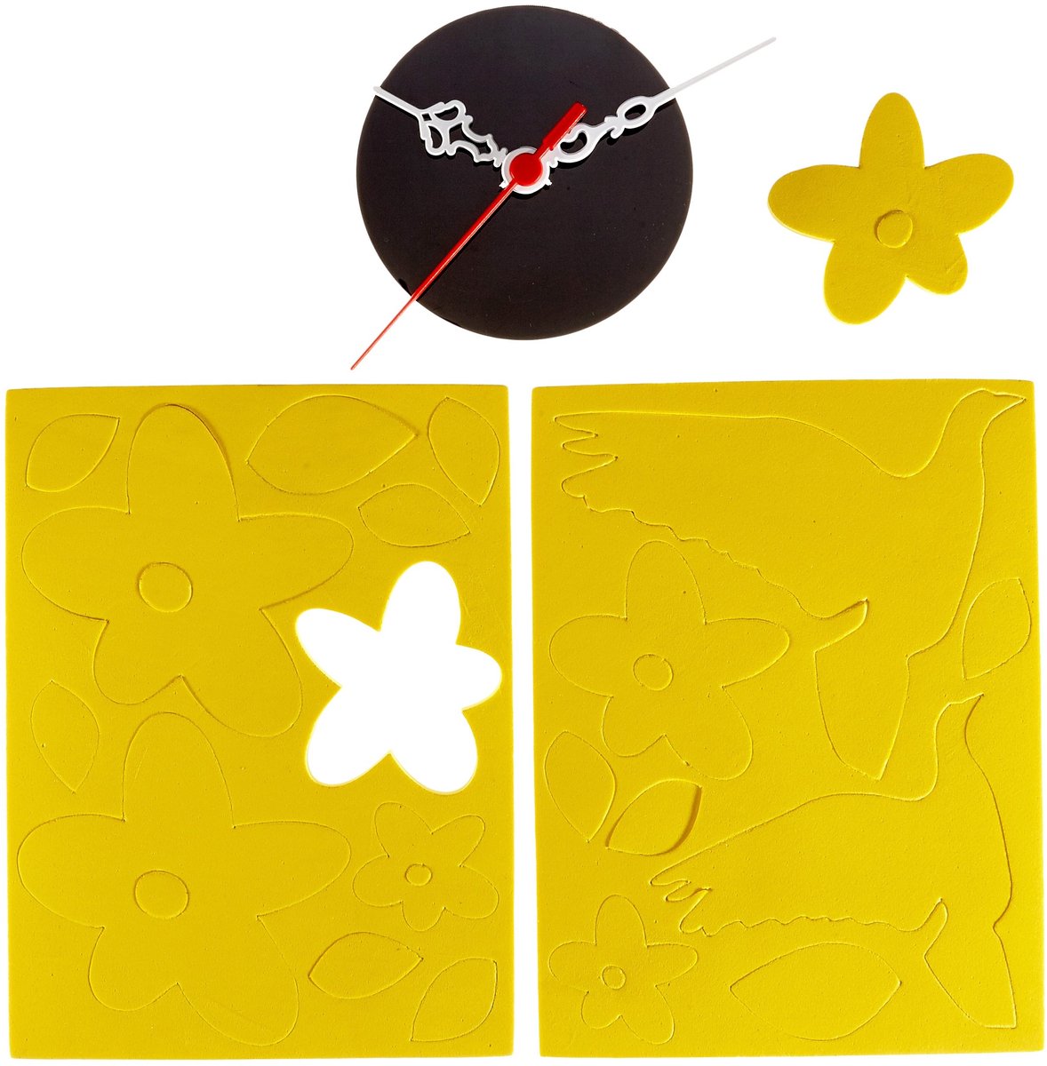 Omgoods - Kleurrijke Wandklok - Decoratieve Klok met Plexiglas