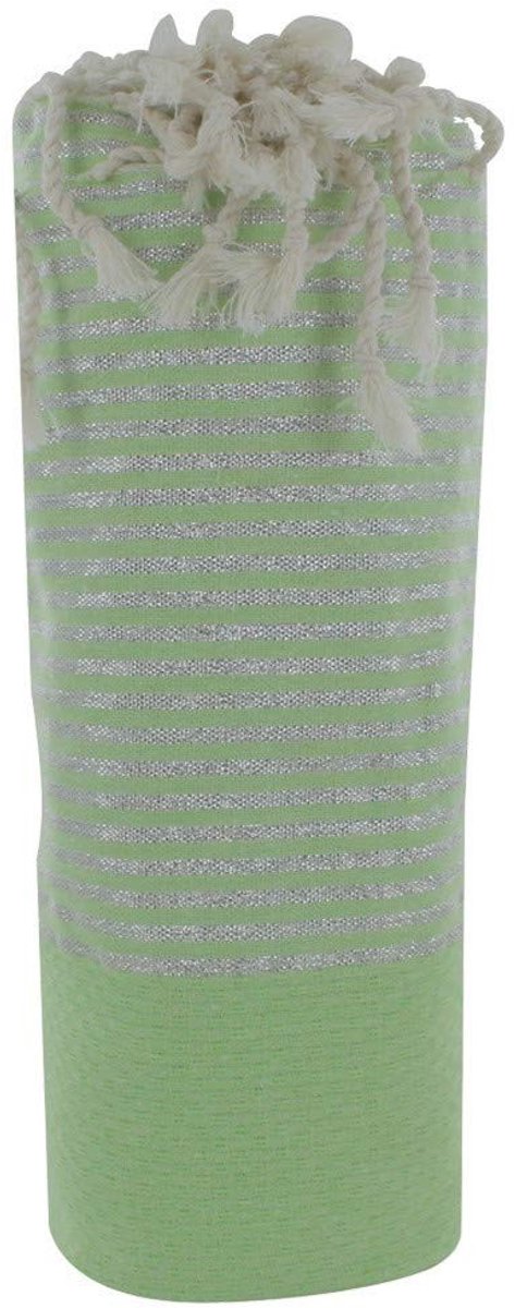 Omgoods - Traditionele Fouta Handdoek van Katoen met Lurex Strepen 100 x 200 cm