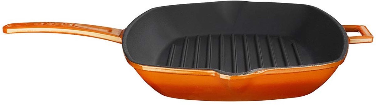 Omgoods - Grillpan met Handvat - Gietijzeren Pan 320x260 mm