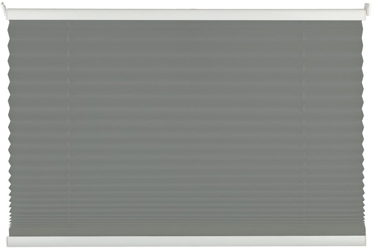 Omgoods - Pleated Blind 100 x 130 cm - Lichtgrijs - Eenvoudige Montage zonder Boren